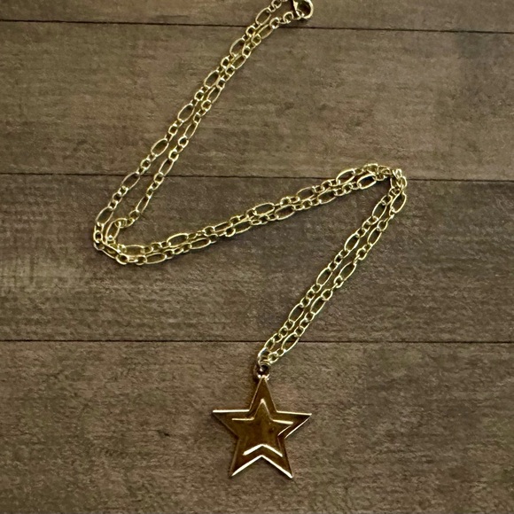 Coach Gold Reversible Layered Star Pendant 18k/.925 Necklace - Picture 13 of 16